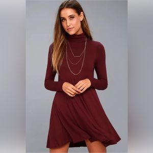 Sway, Girl, Sway! Wine Red Swing Dress